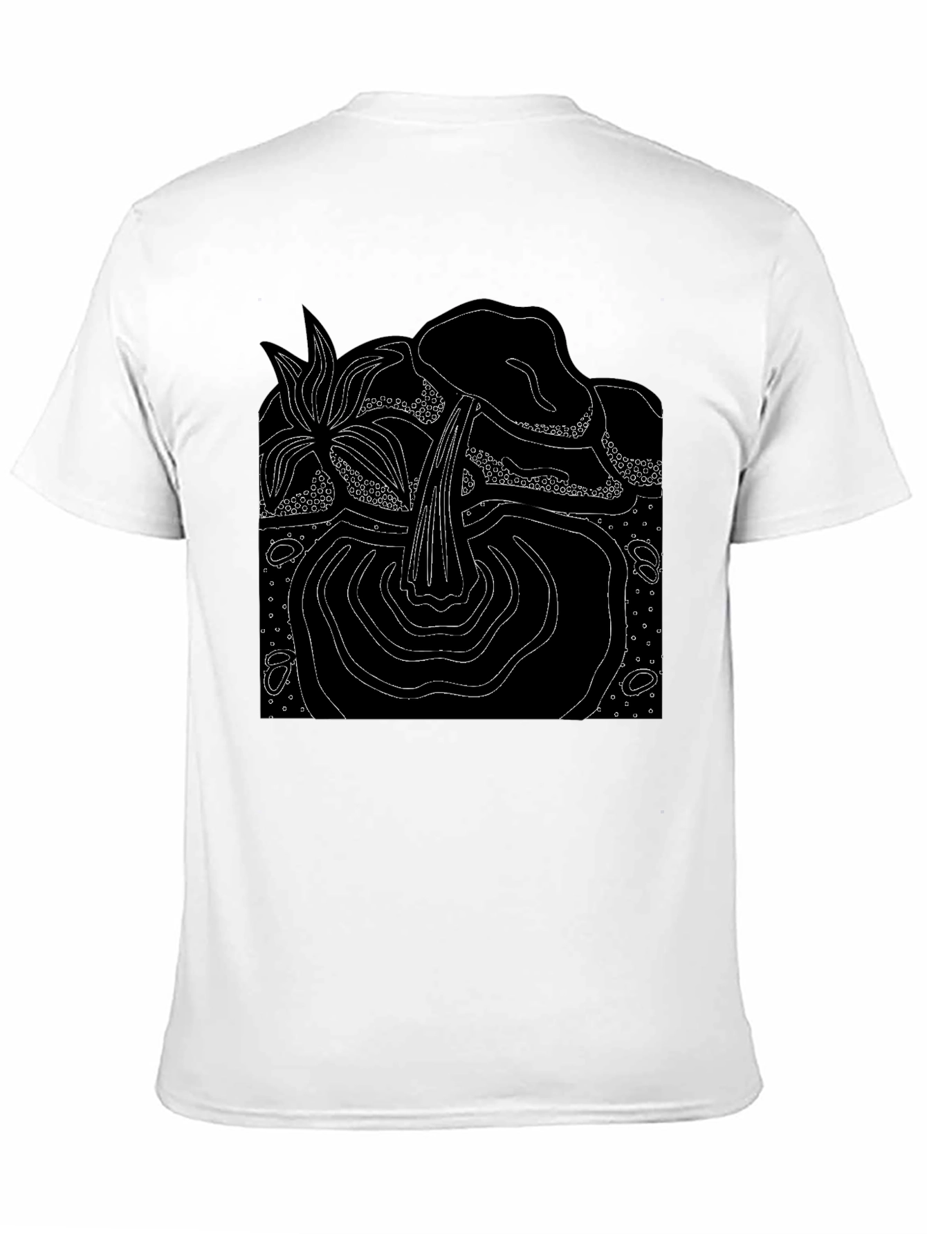 Abstract Nature Graphic Black T-Shirt