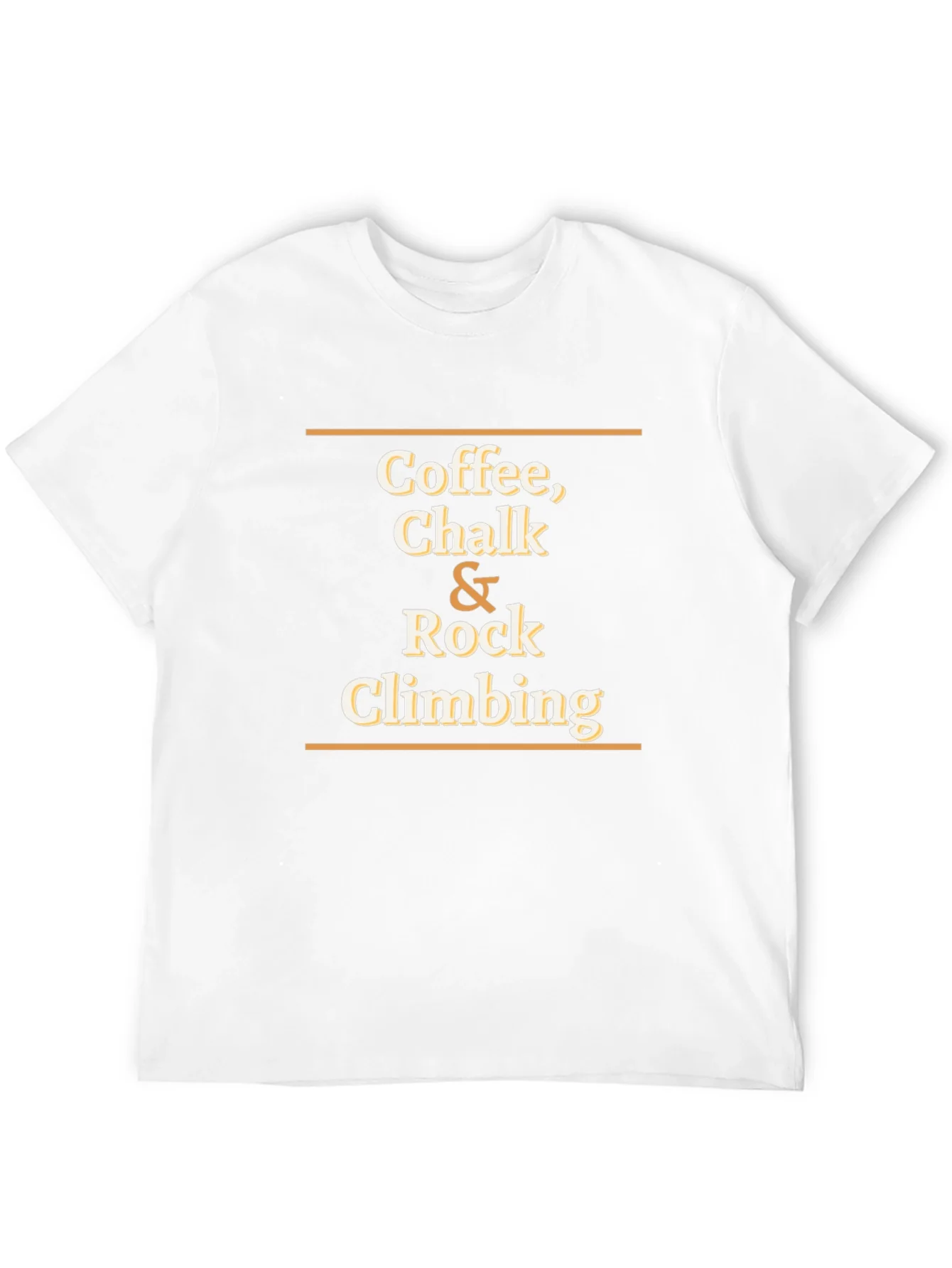 Coffee Chalk Rock Climbing Black Graphic T-Shirt