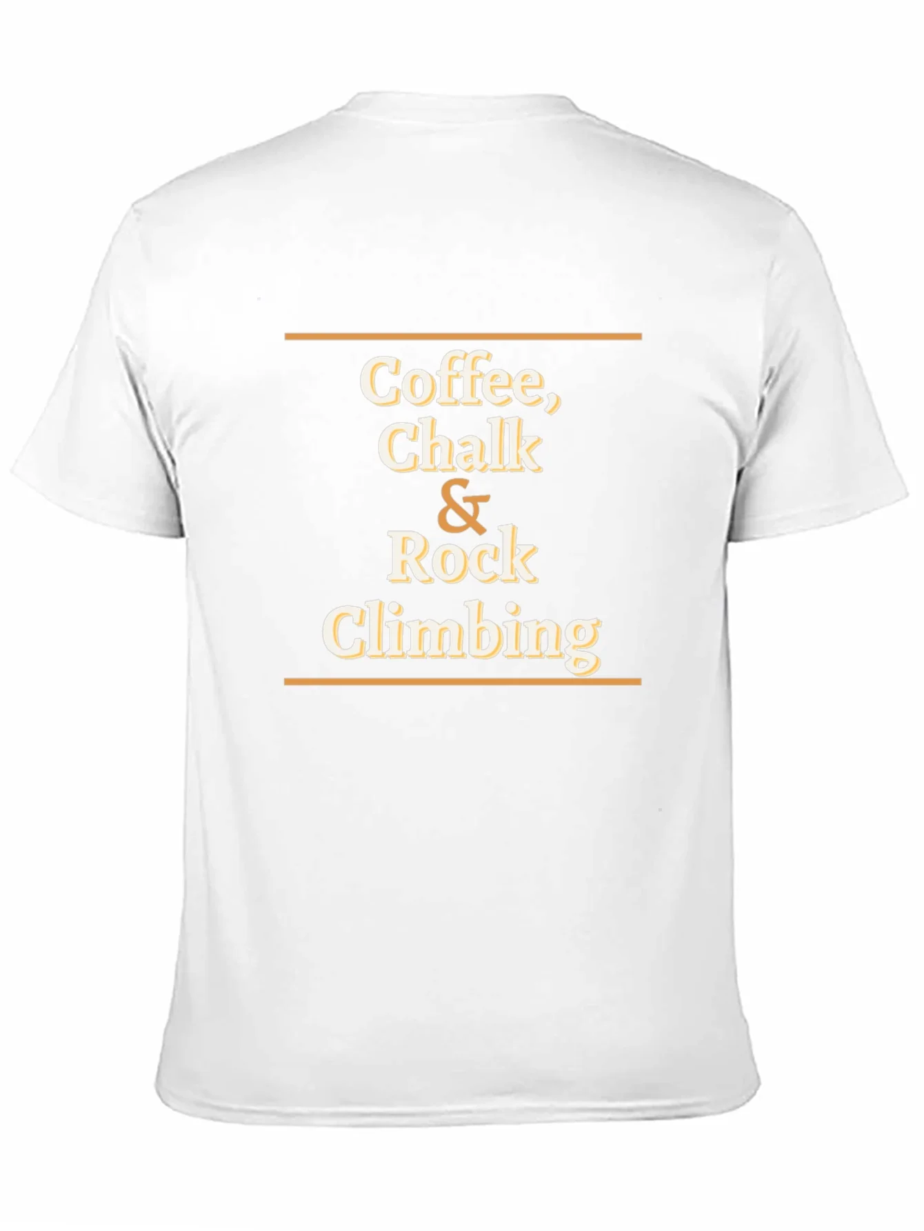 Coffee Chalk Rock Climbing Black Graphic T-Shirt