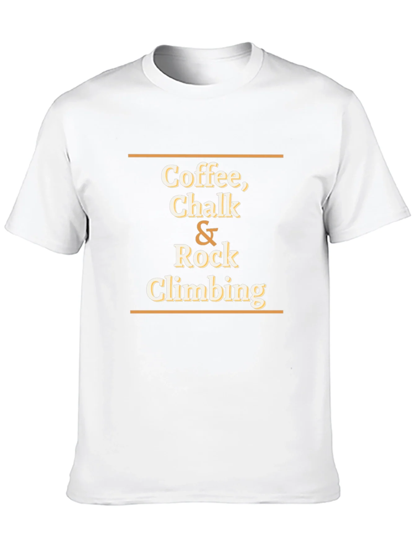 Coffee Chalk Rock Climbing Black Graphic T-Shirt