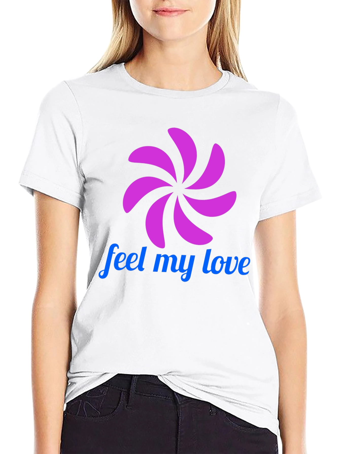 Feel My Love Graphic T-Shirt - Black