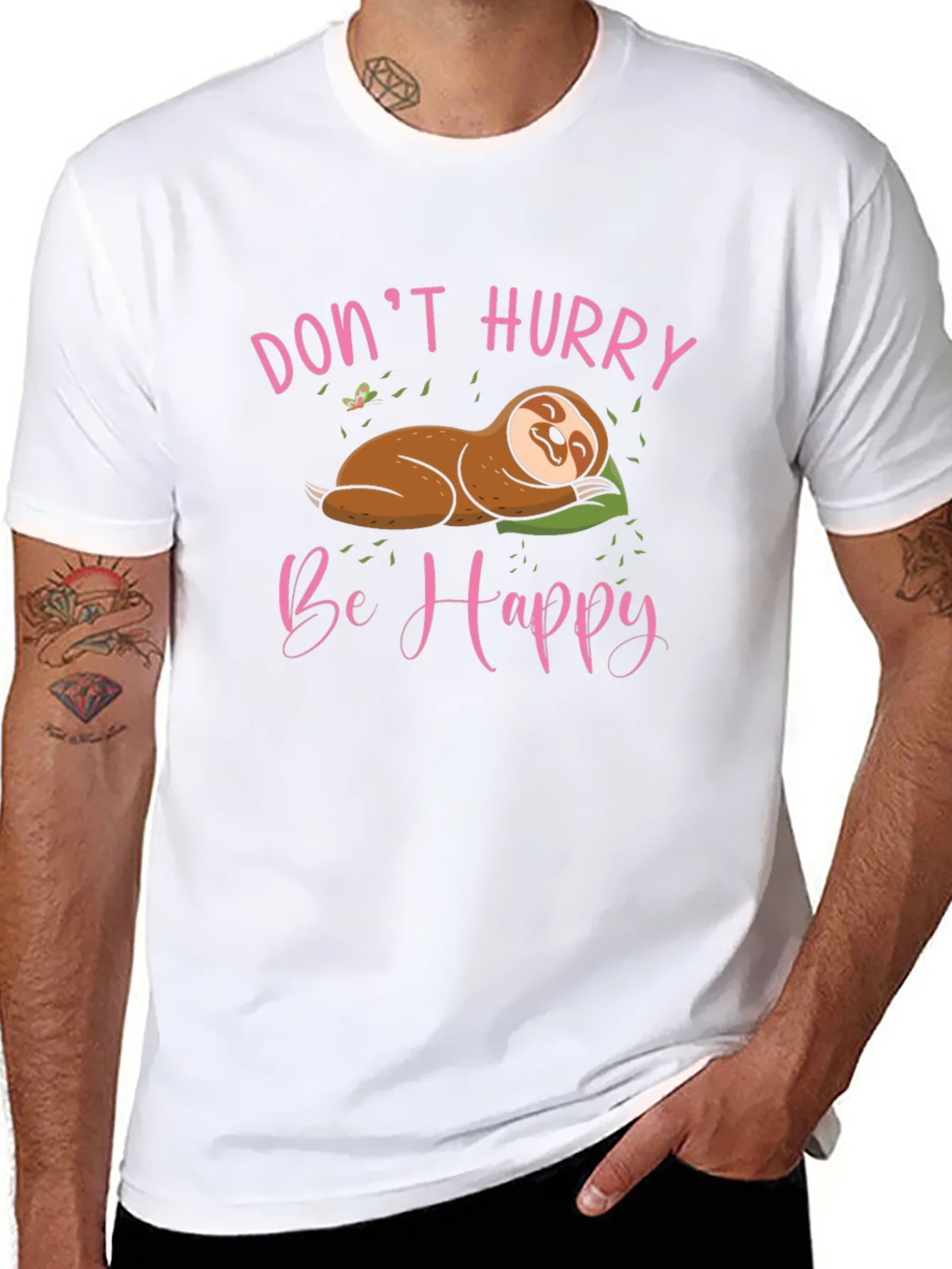 Dont Hurry Be Happy Sloth T-Shirt