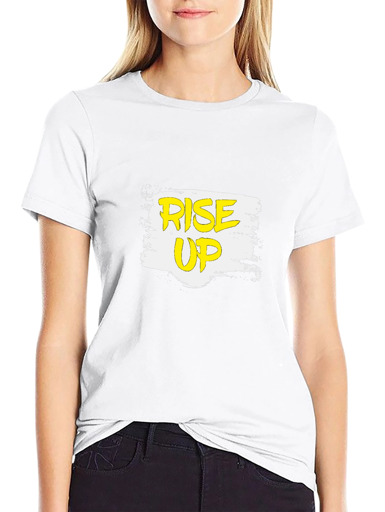 Rise Up Graphic T-Shirt - Black Casual Tee