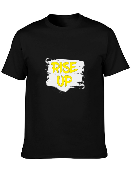 Rise Up Graphic T-Shirt - Black Casual Tee