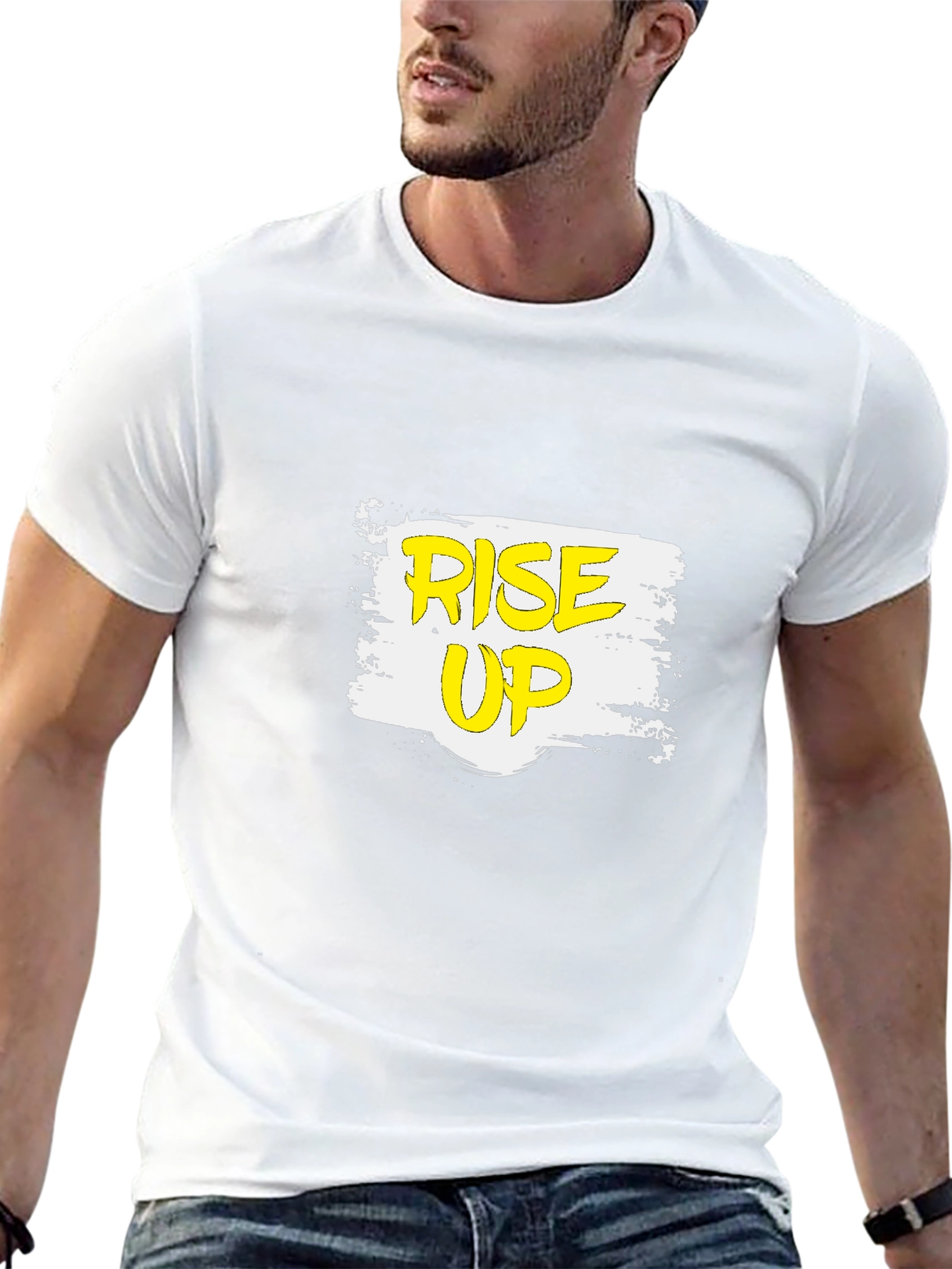 Rise Up Graphic T-Shirt - Black Casual Tee