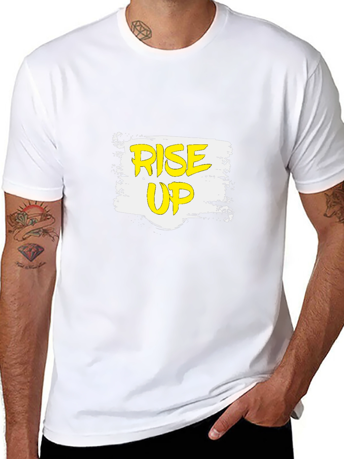 Rise Up Graphic T-Shirt - Black Casual Tee