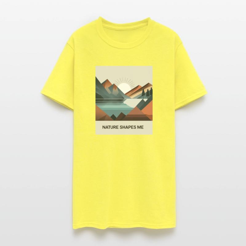 Nature Shapes Me Tee Abstract mountains and lakes