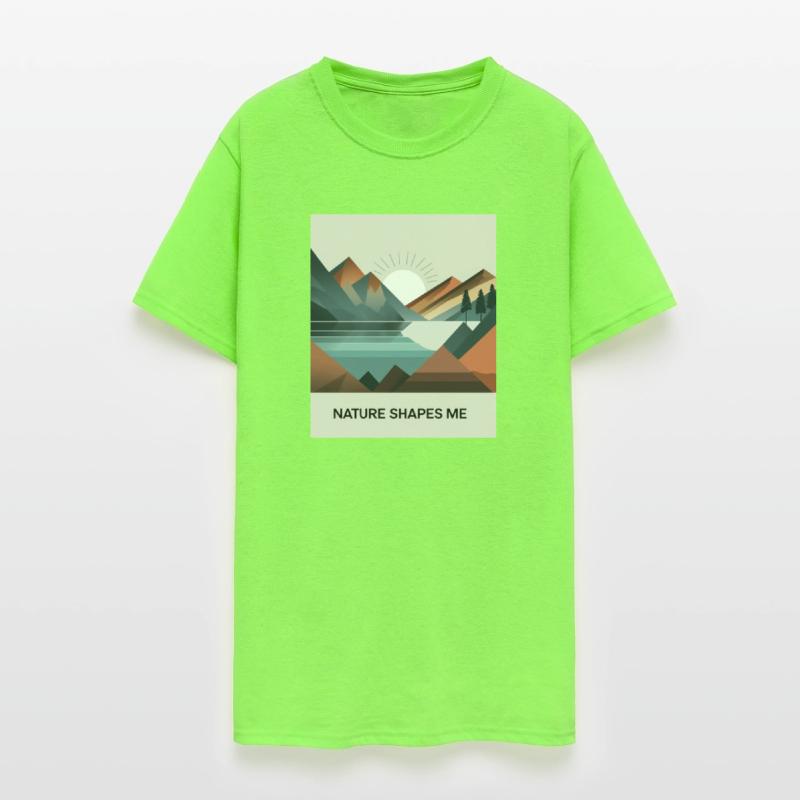 Nature Shapes Me Tee Abstract mountains and lakes