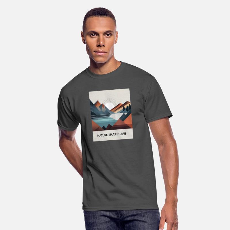 Nature Shapes Me Tee Abstract mountains and lakes