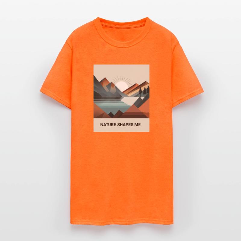 Nature Shapes Me Tee Abstract mountains and lakes