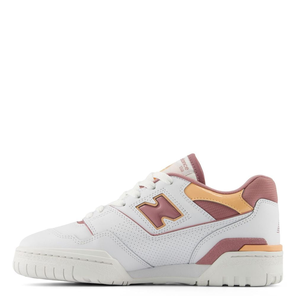 New Balance Women's 550 in Rosewood with Hazy Peach