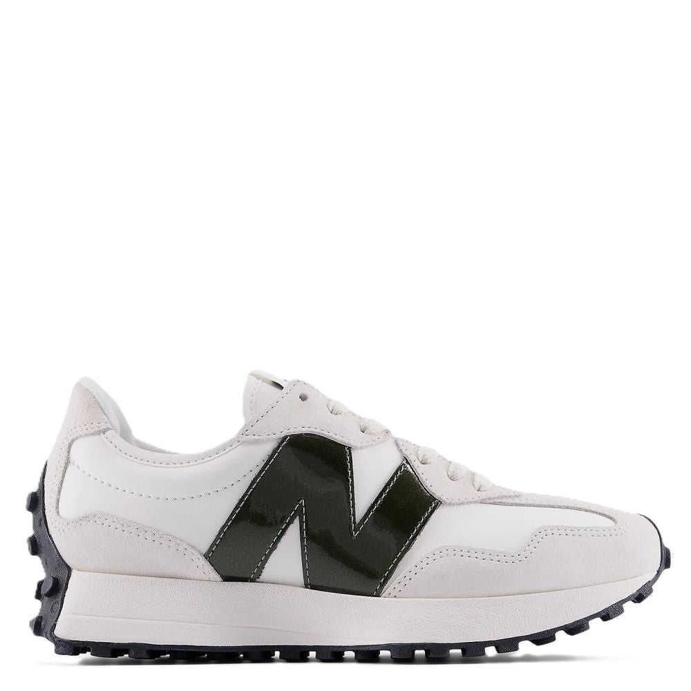 New Balance Women's 327 in Sea Salt with Dark Olivine