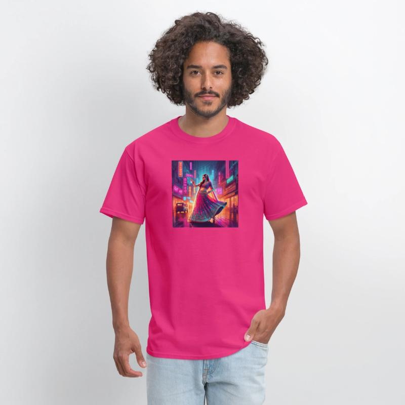Neon City Glamour Indian Dress