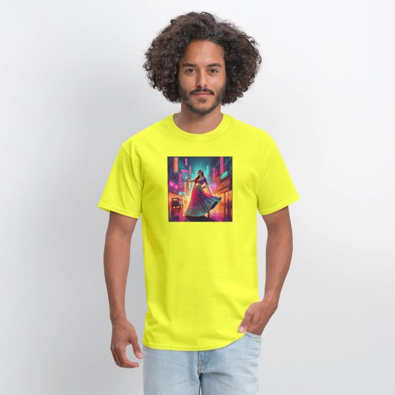 Neon City Glamour Indian Dress