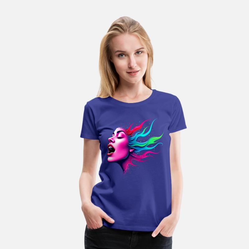 Neon Soundwave Face - Music Lovers T-shirt