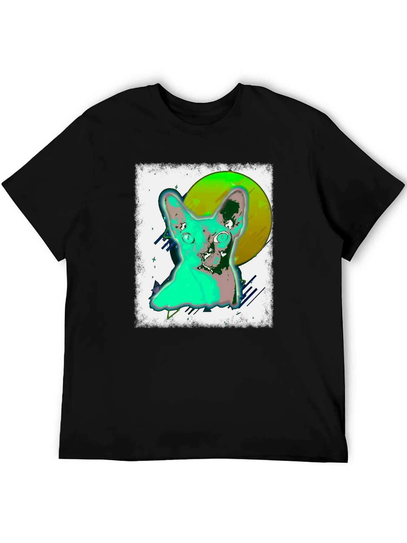 Cool Cat Graphic Tee - Black Unisex T-Shirt