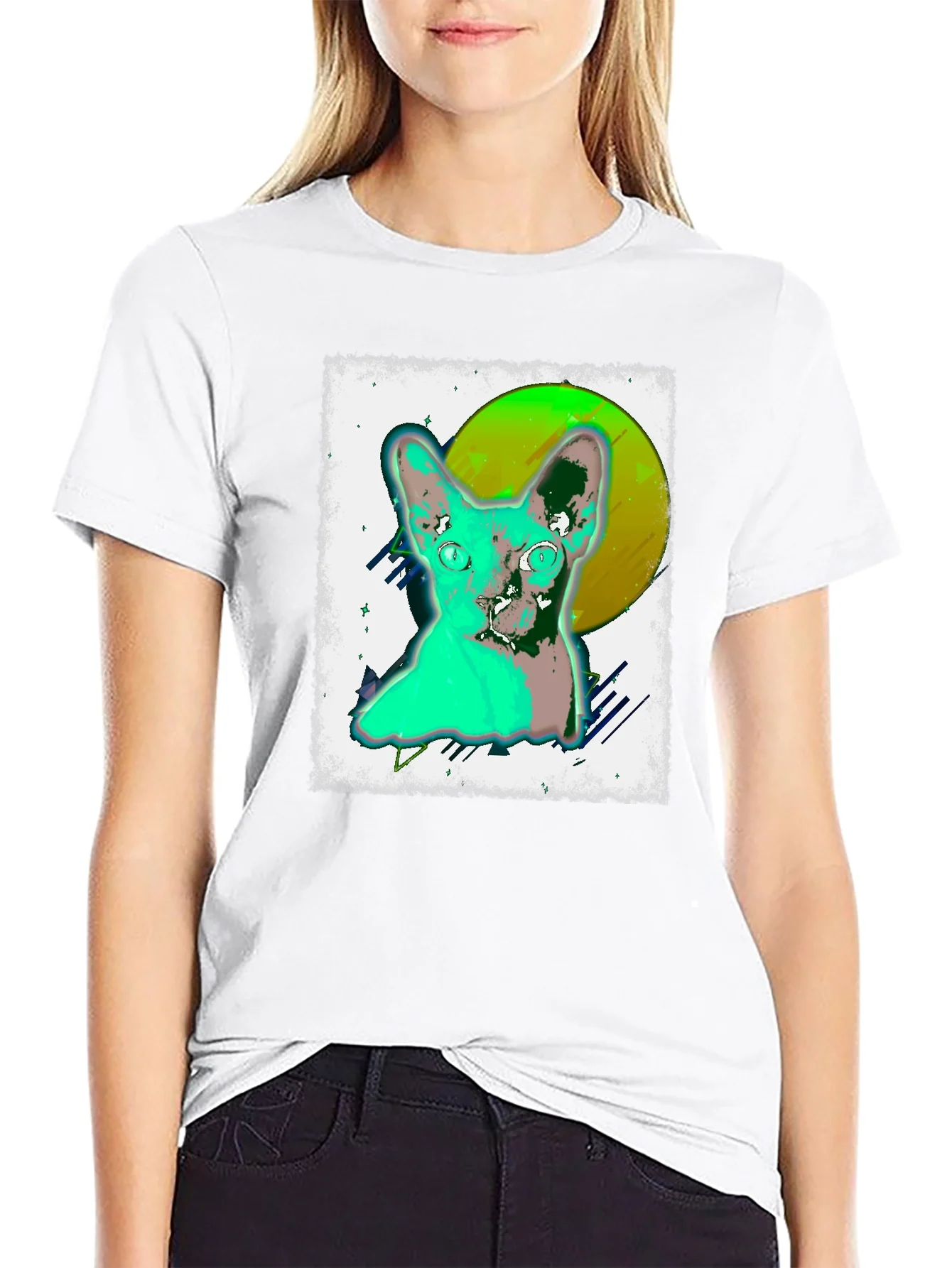 Cool Cat Graphic Tee - Black Unisex T-Shirt