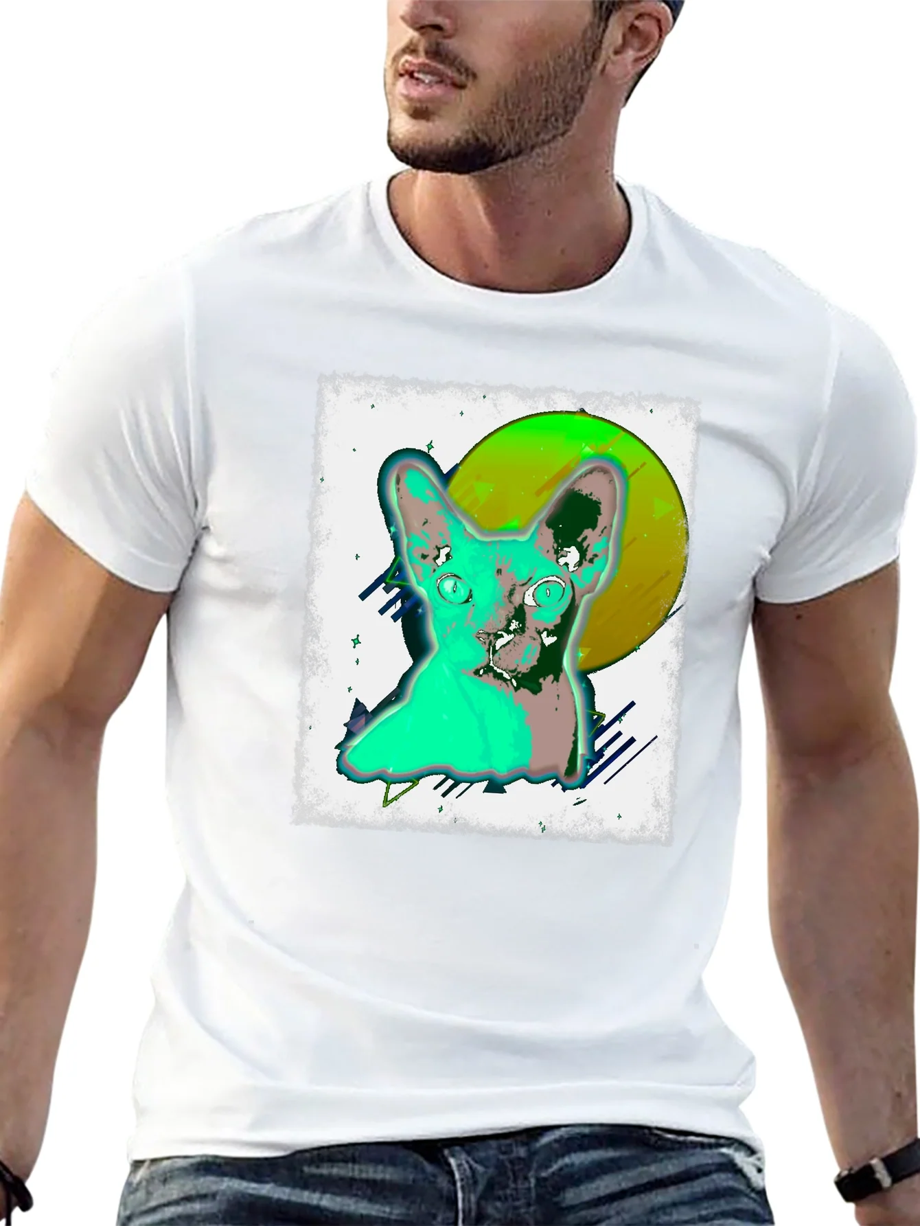 Cool Cat Graphic Tee - Black Unisex T-Shirt