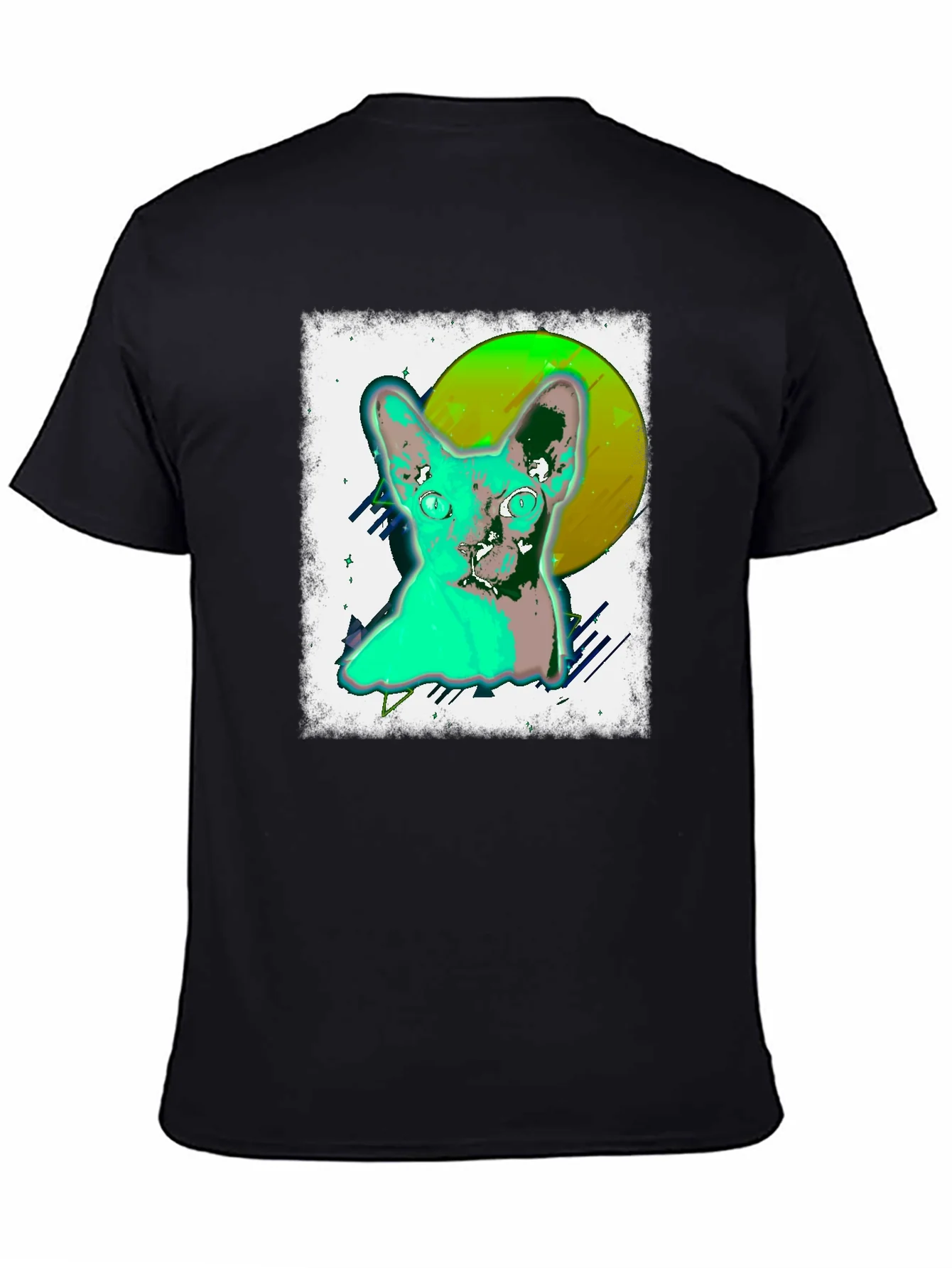 Cool Cat Graphic Tee - Black Unisex T-Shirt