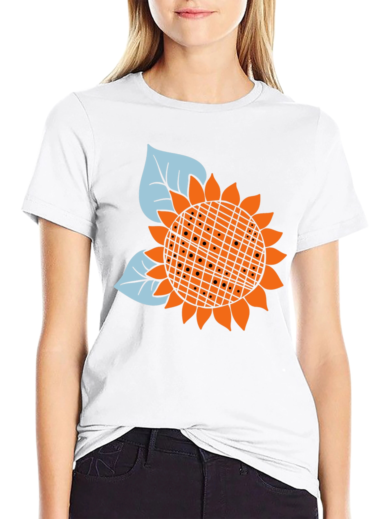 Sunflower Graphic Black Tee