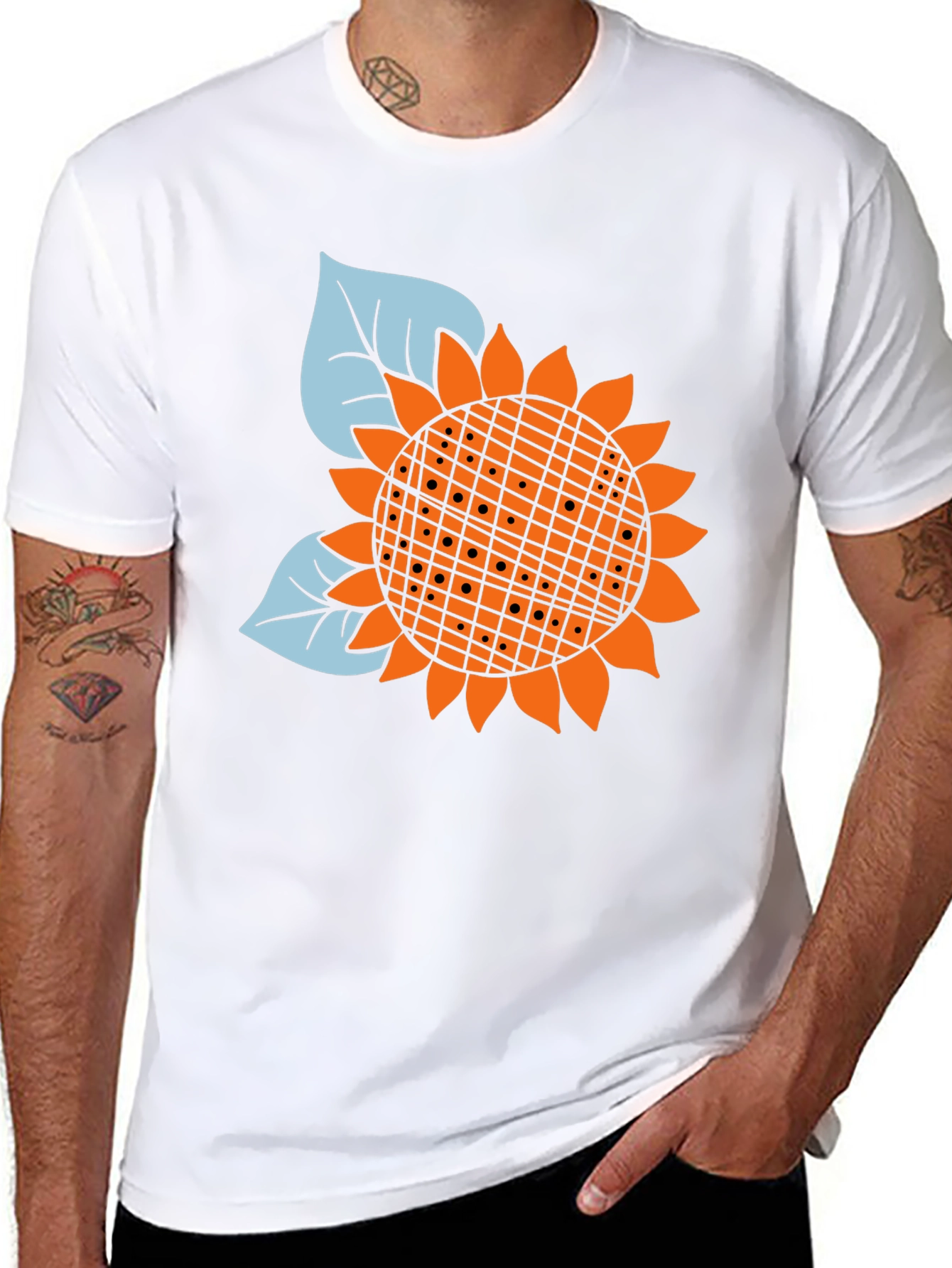 Sunflower Graphic Black Tee