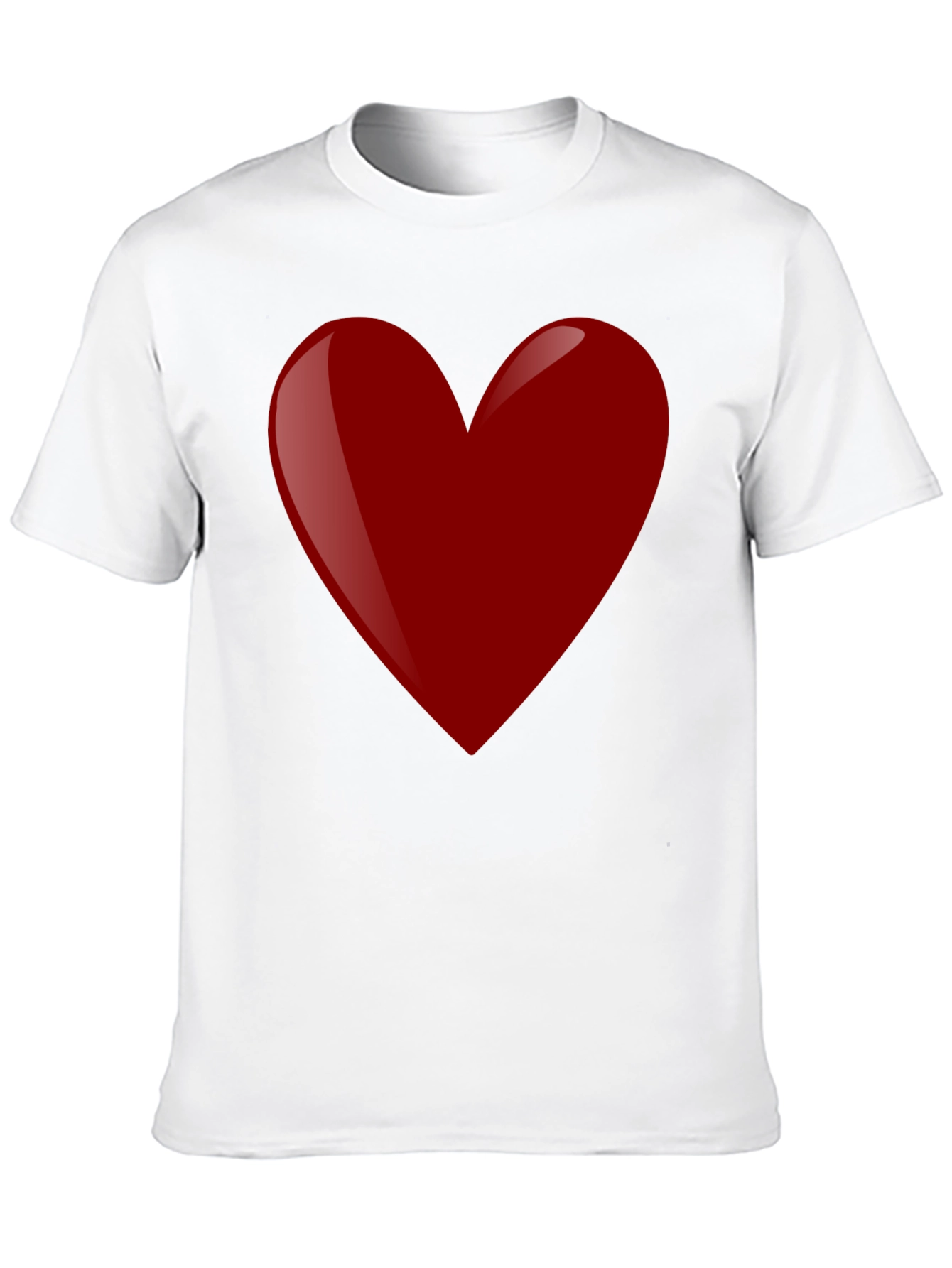 Red Heart Graphic Tee - Black Cotton T-Shirt