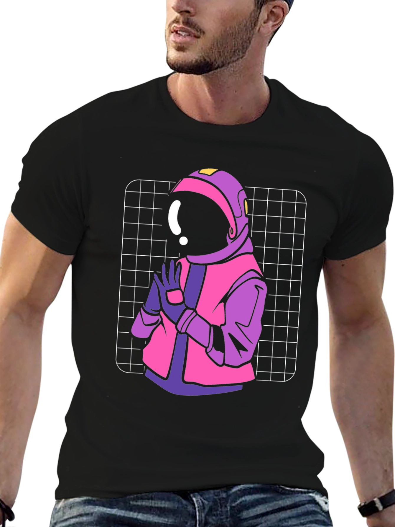 Retro Astronaut Graphic T-Shirt