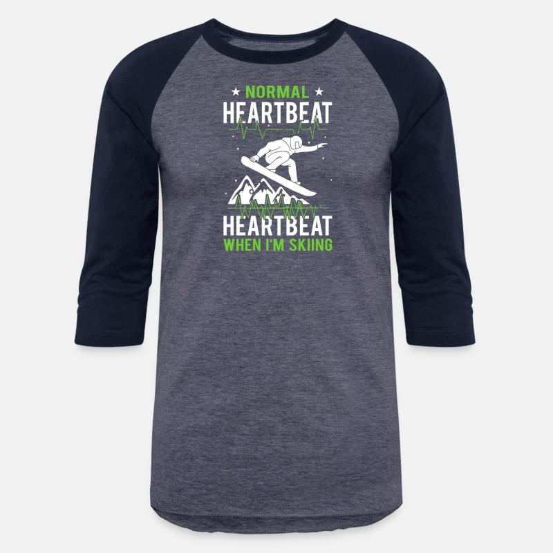 Normal Heartbeat funny skiing t shirt design
