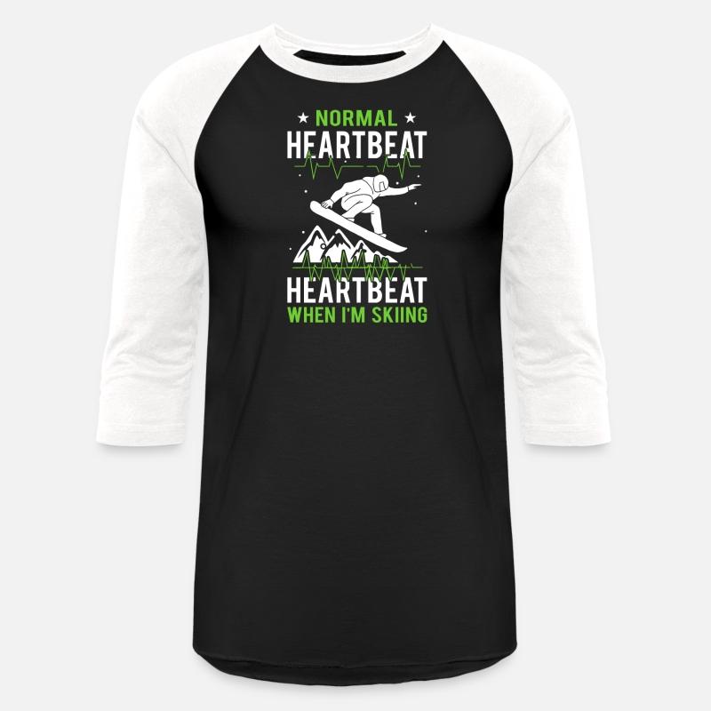 Normal Heartbeat funny skiing t shirt design