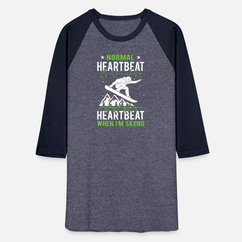 Normal Heartbeat funny skiing t shirt design