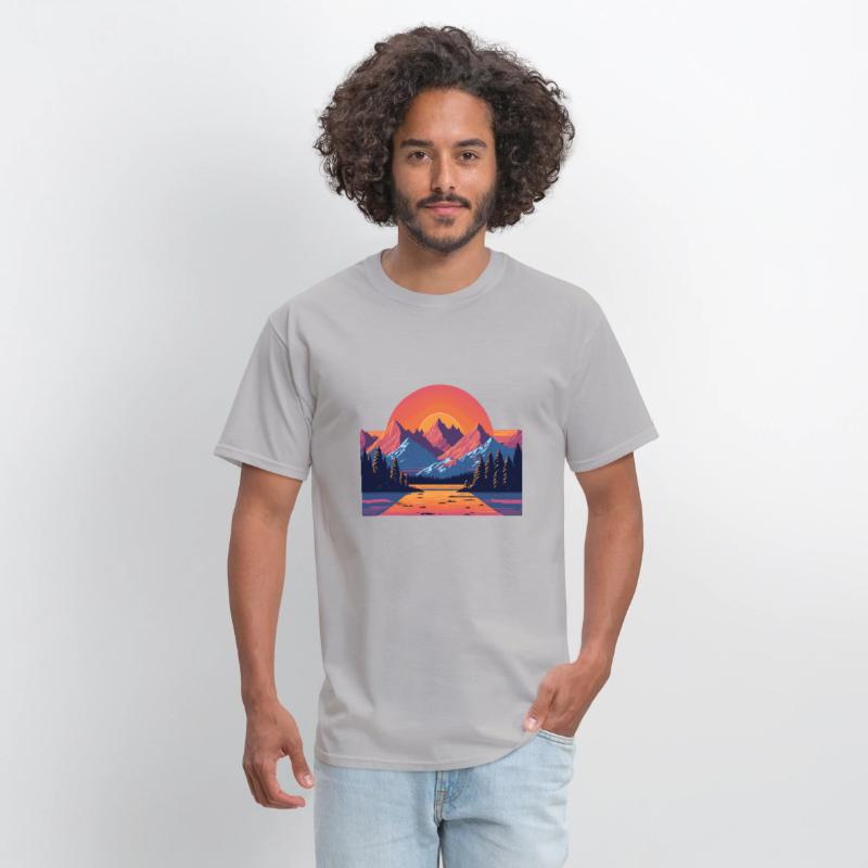 Nostalgic mountains landscape