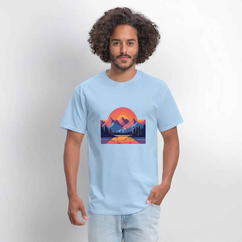 Nostalgic mountains landscape