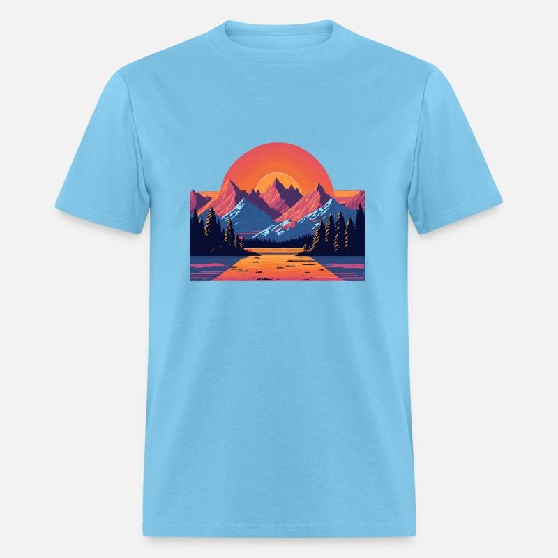 Nostalgic mountains landscape