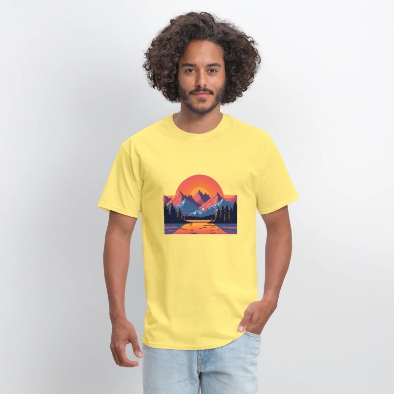 Nostalgic mountains landscape
