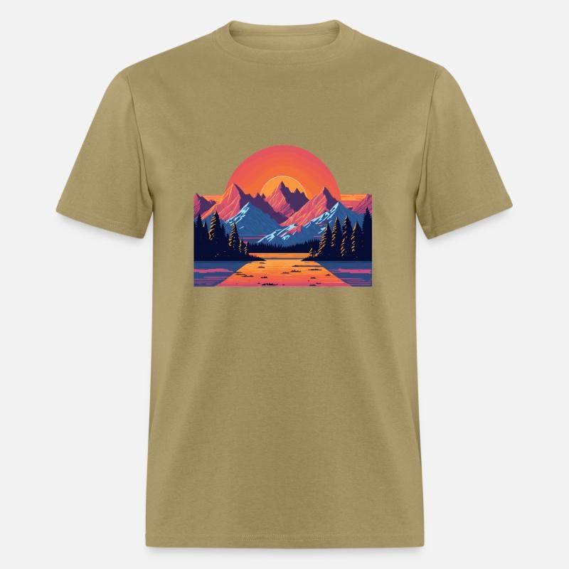 Nostalgic mountains landscape