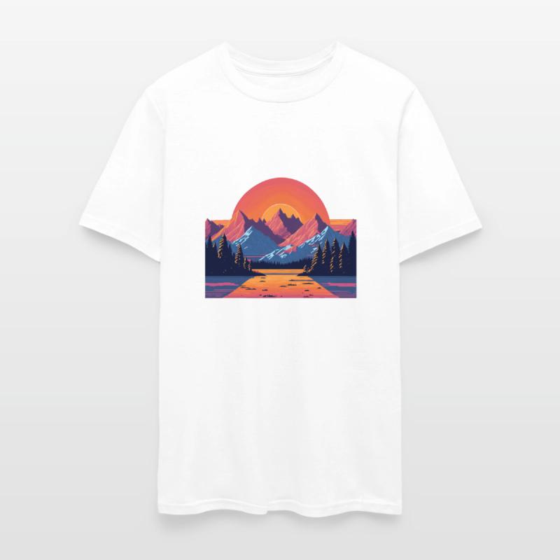 Nostalgic mountains landscape