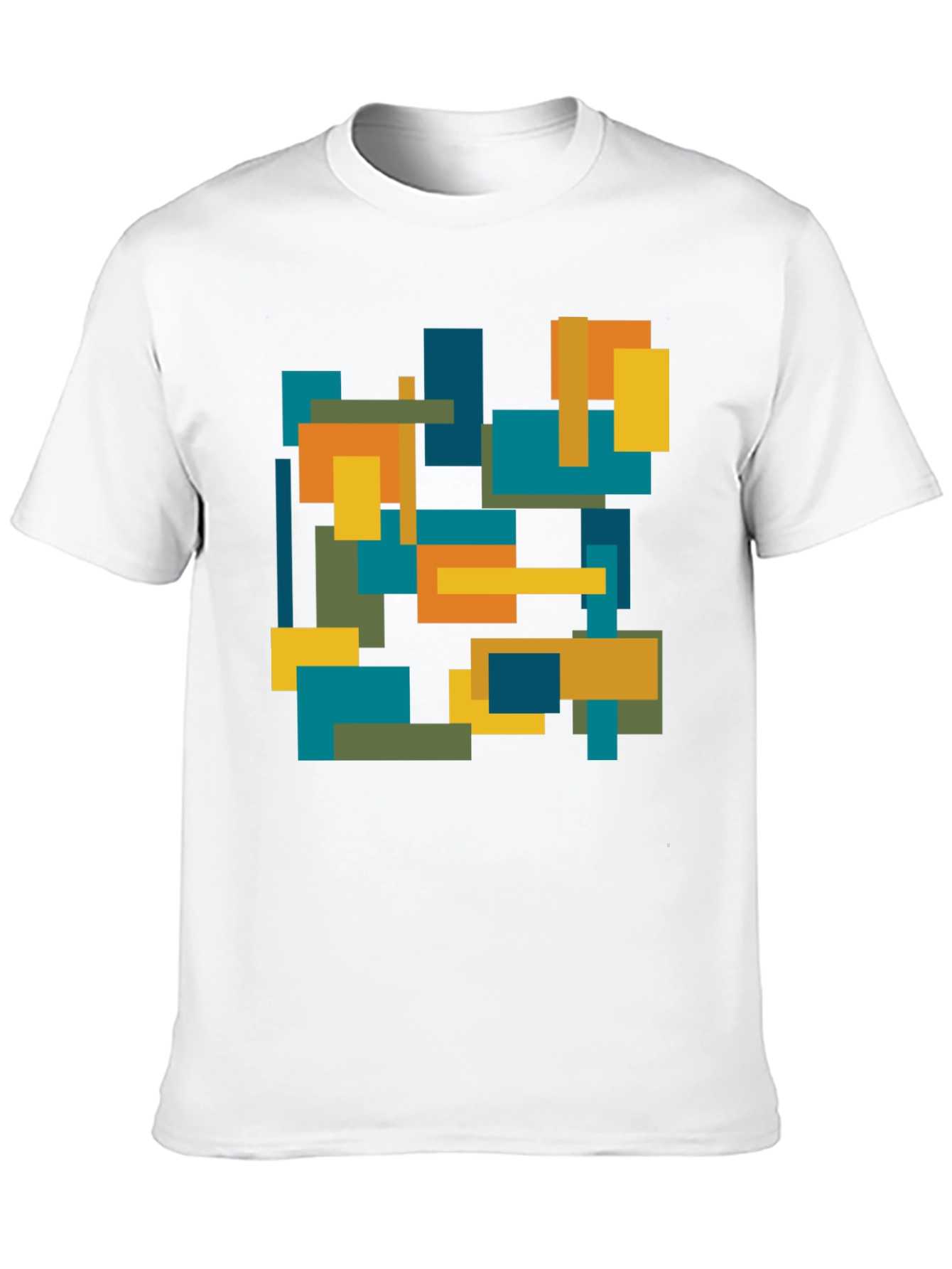 Abstract Geometric Block Print Tee