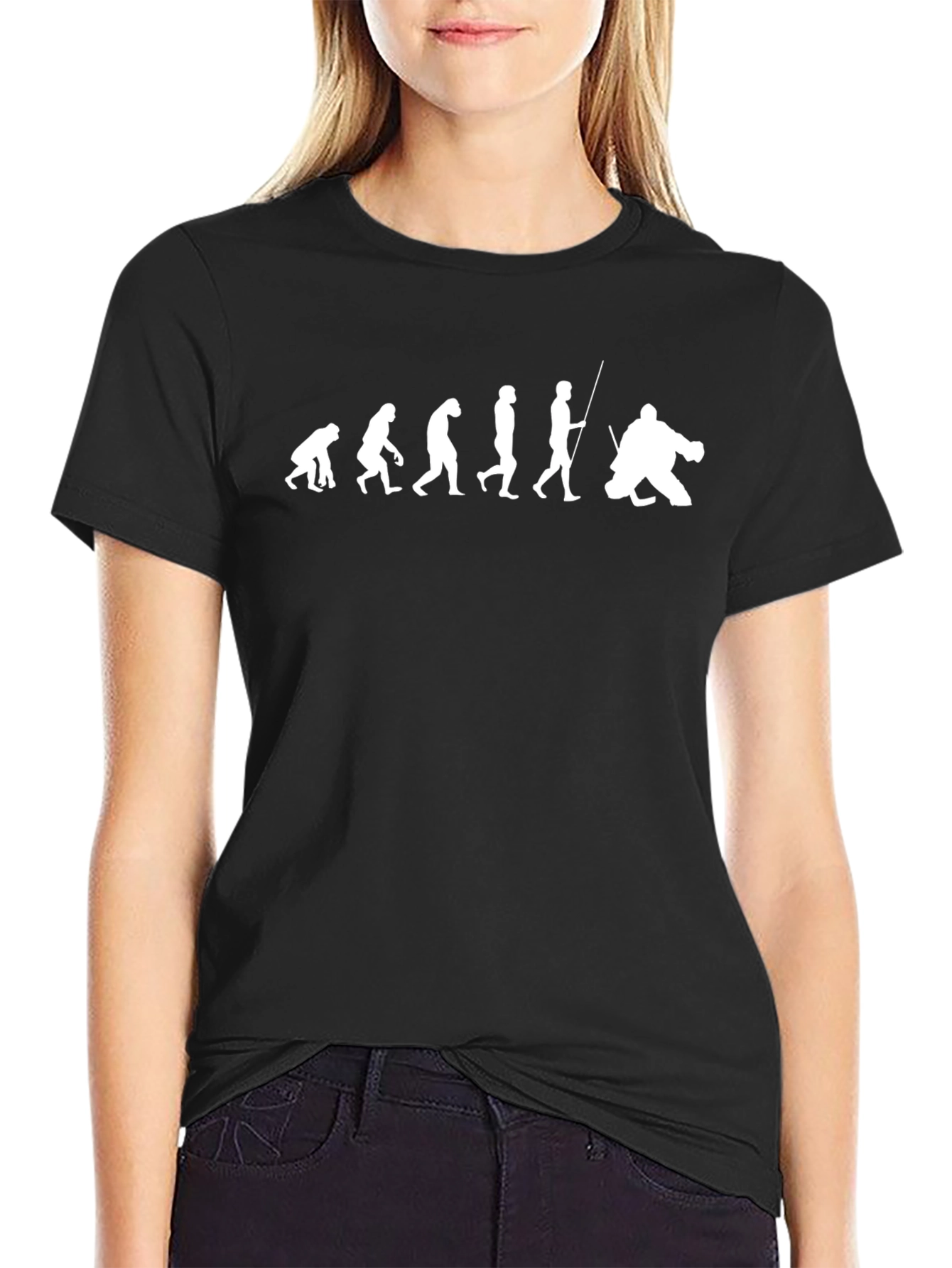 Evolution to Hockey Player T-Shirt - Black