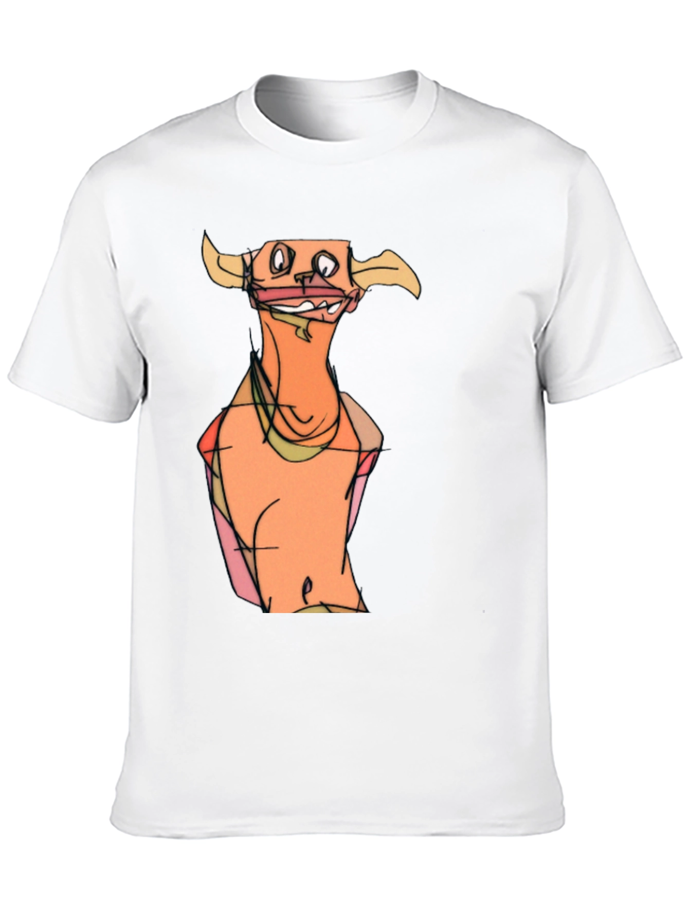 Cartoon Character Graphic Tee - Mens Black T-Shirt