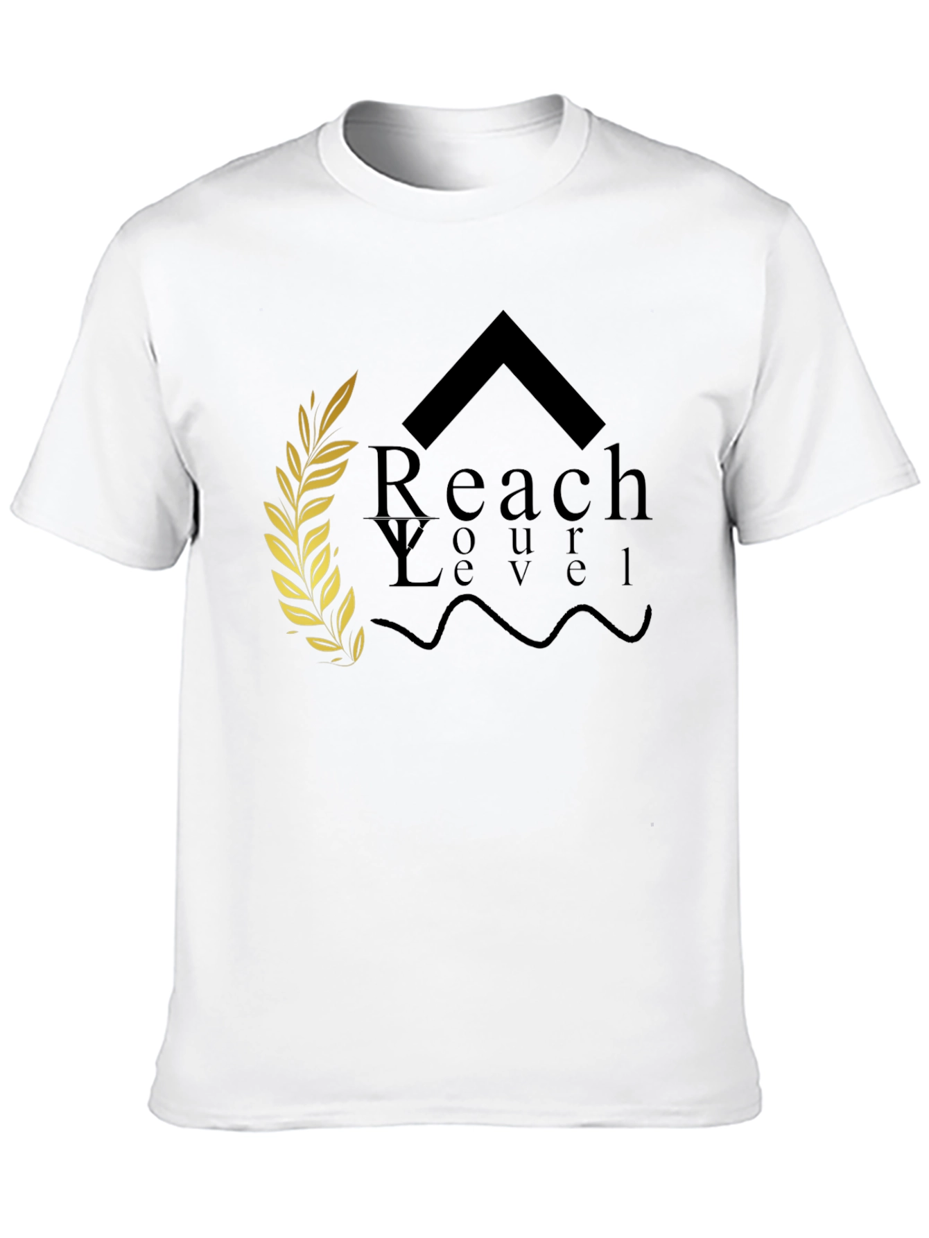 Reach Your Level Black Graphic Tee