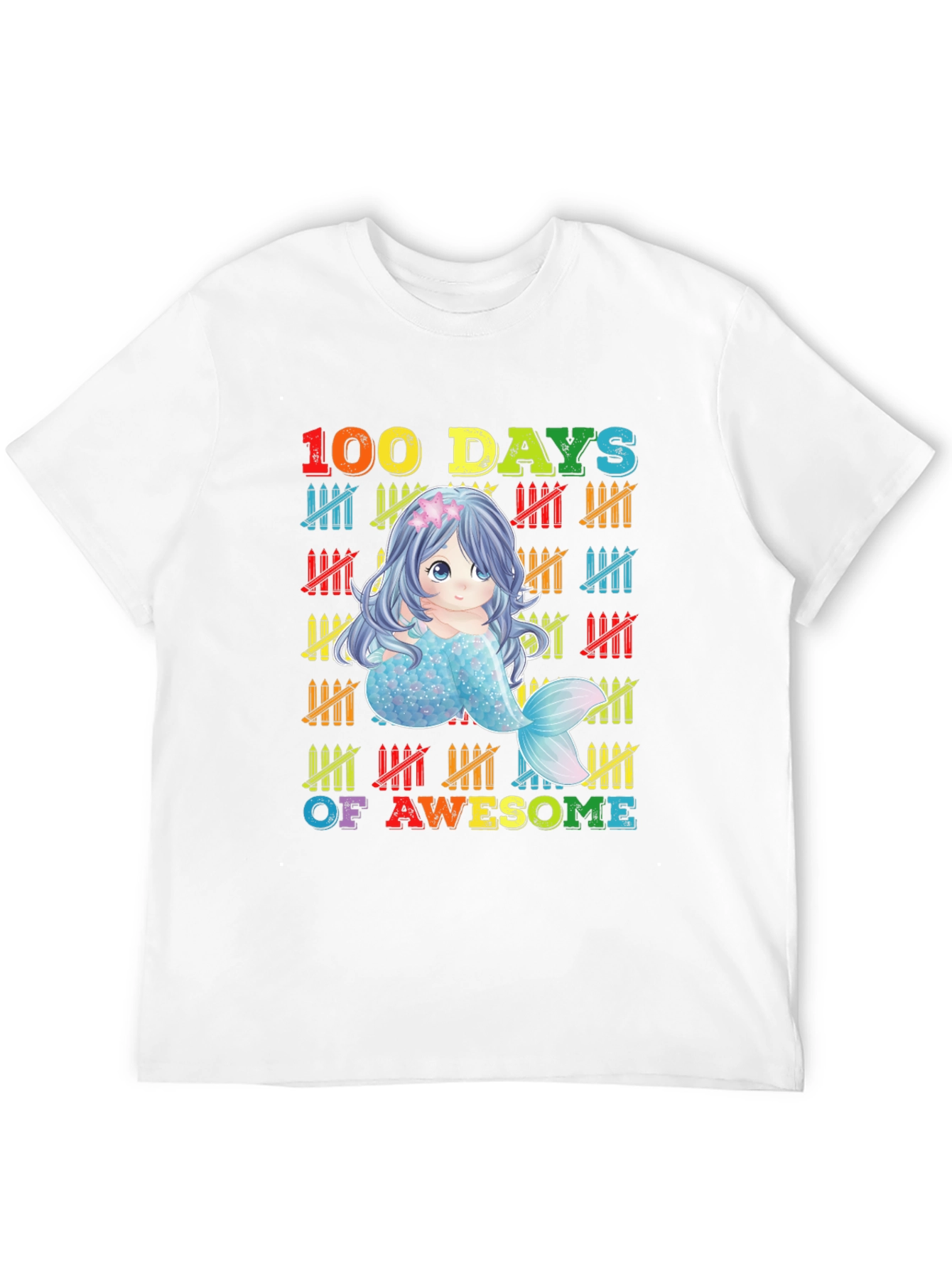 100 Days of Awesome Mermaid Graphic Tee