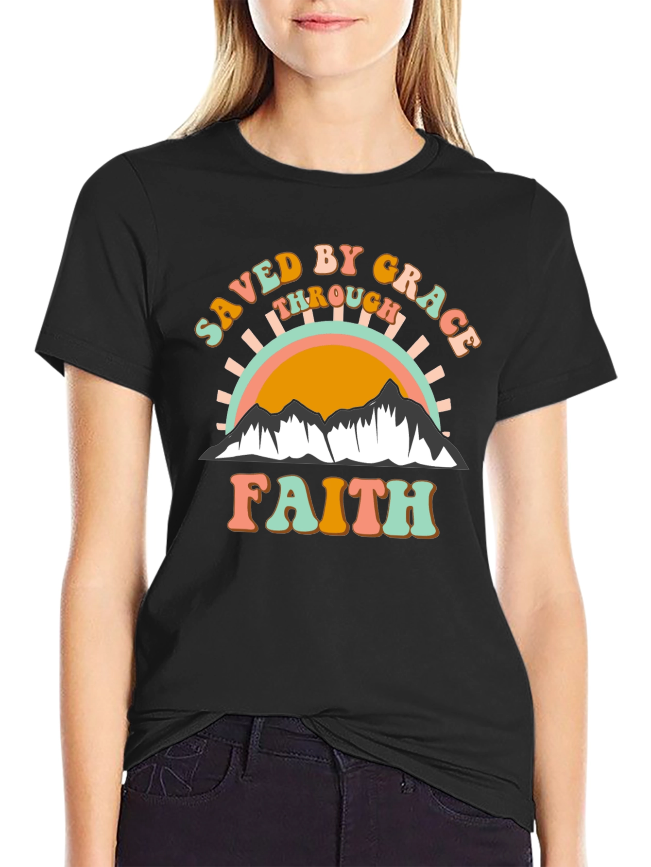 Saved By Grace T-Shirt - Christian Faith Apparel