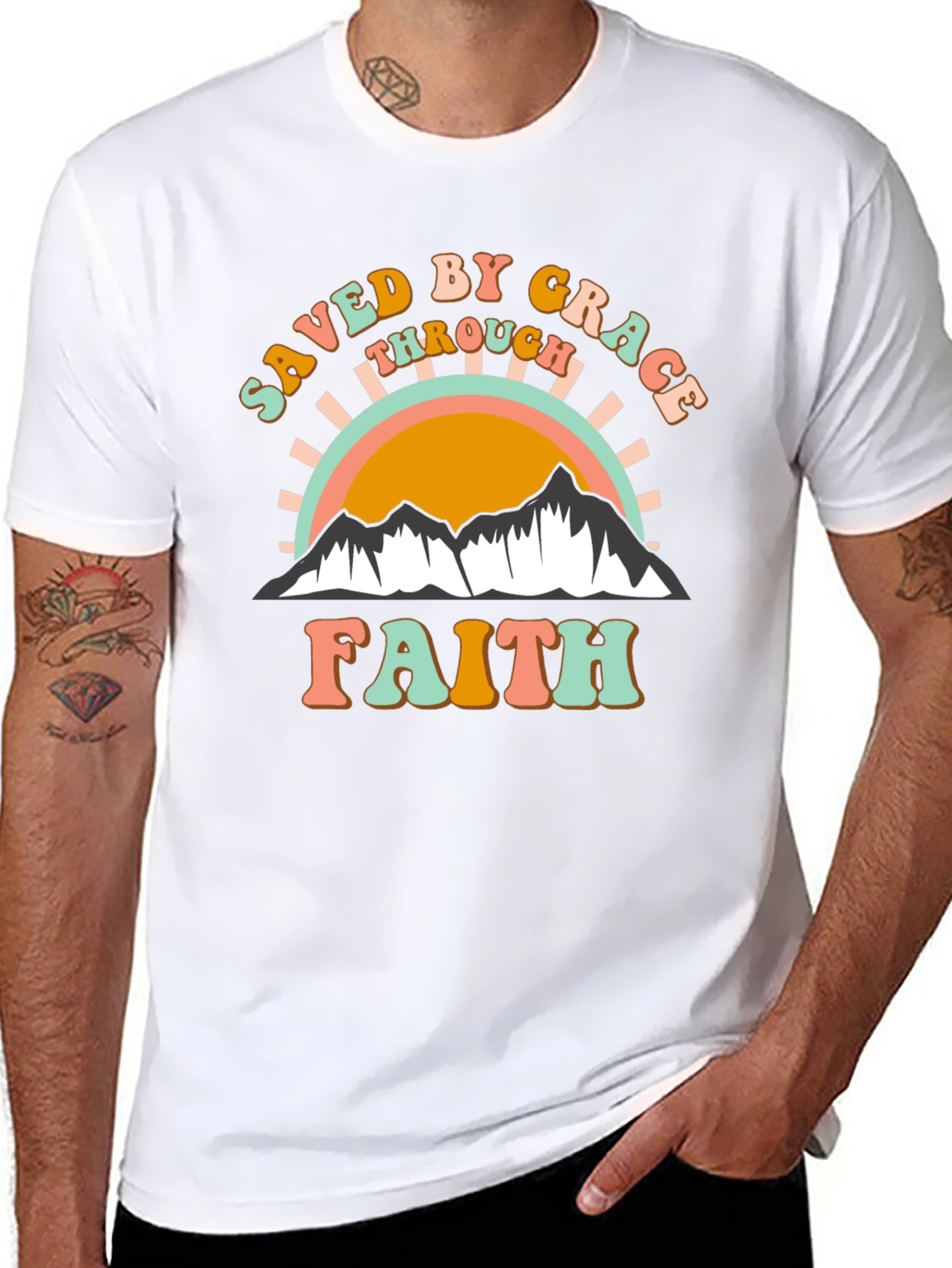 Saved By Grace T-Shirt - Christian Faith Apparel