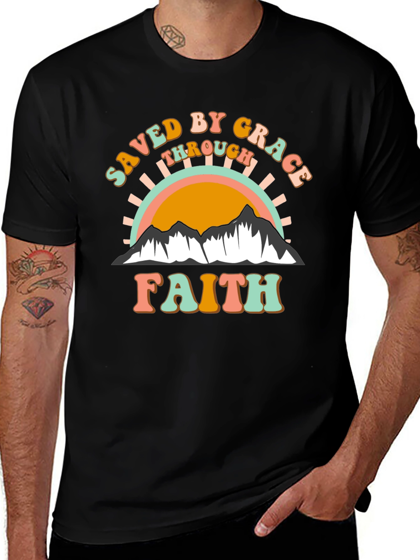 Saved By Grace T-Shirt - Christian Faith Apparel