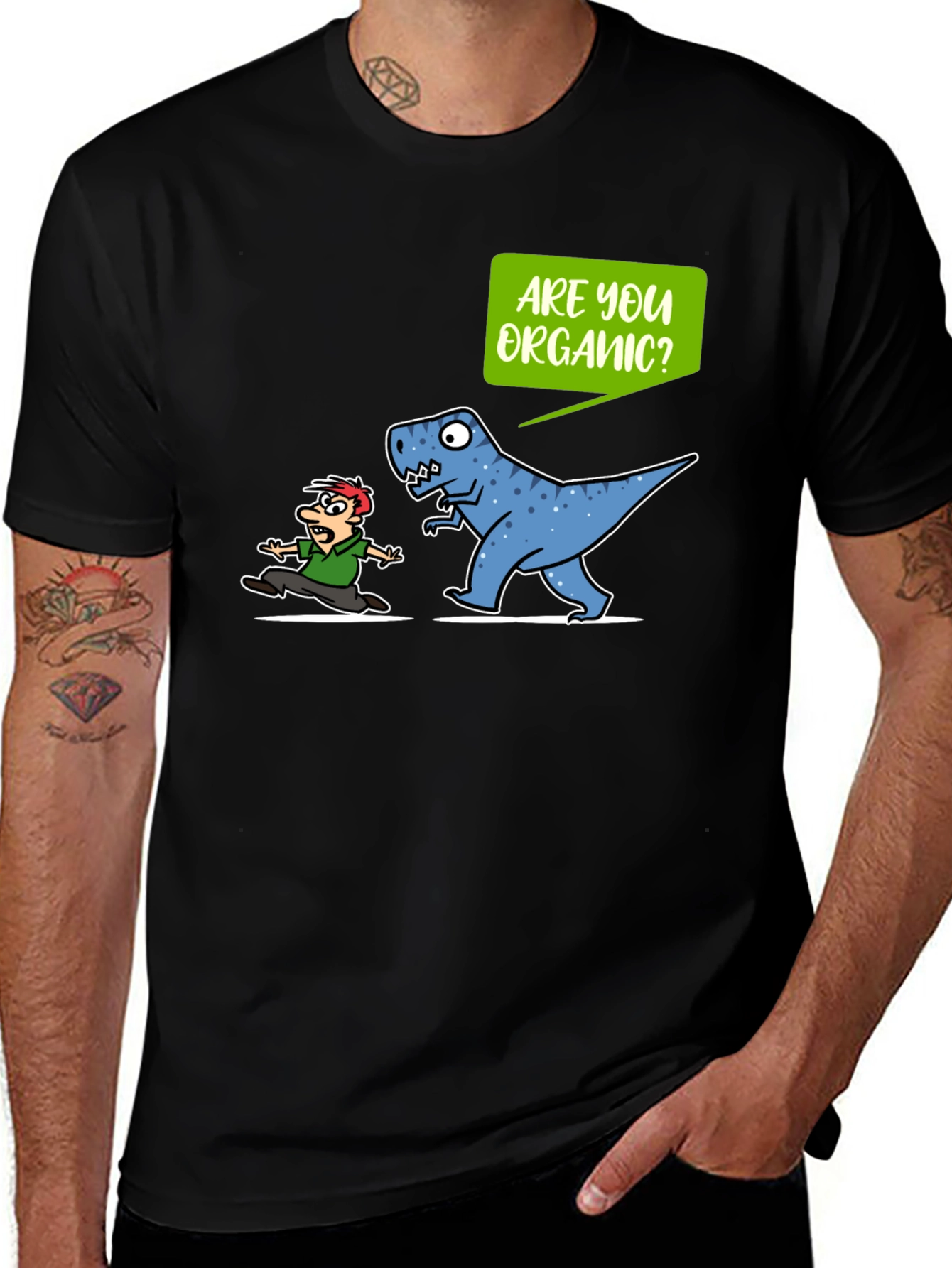 Funny Dinosaur Organic T-Shirt