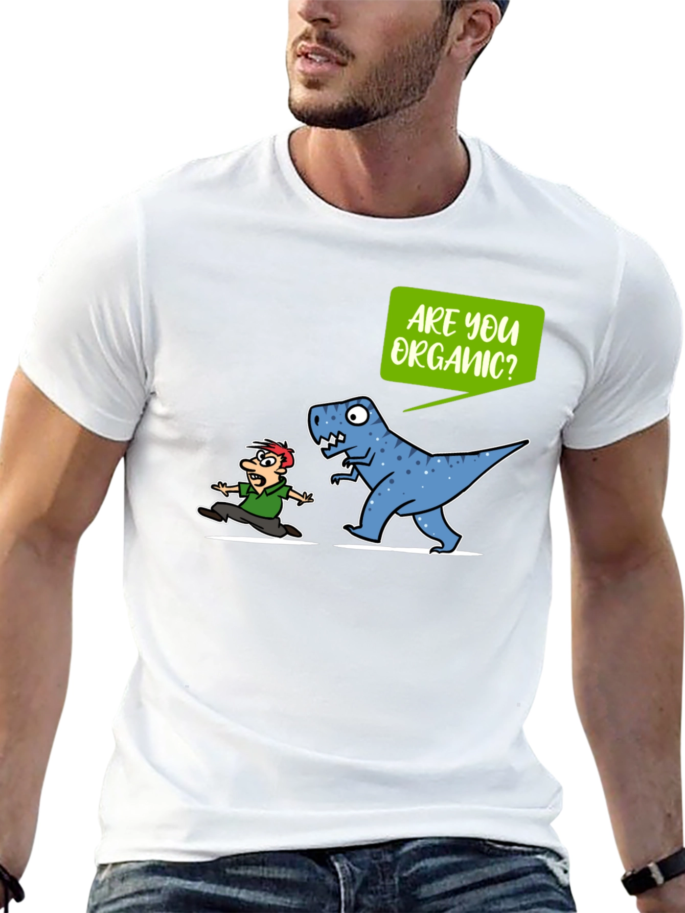 Funny Dinosaur Organic T-Shirt