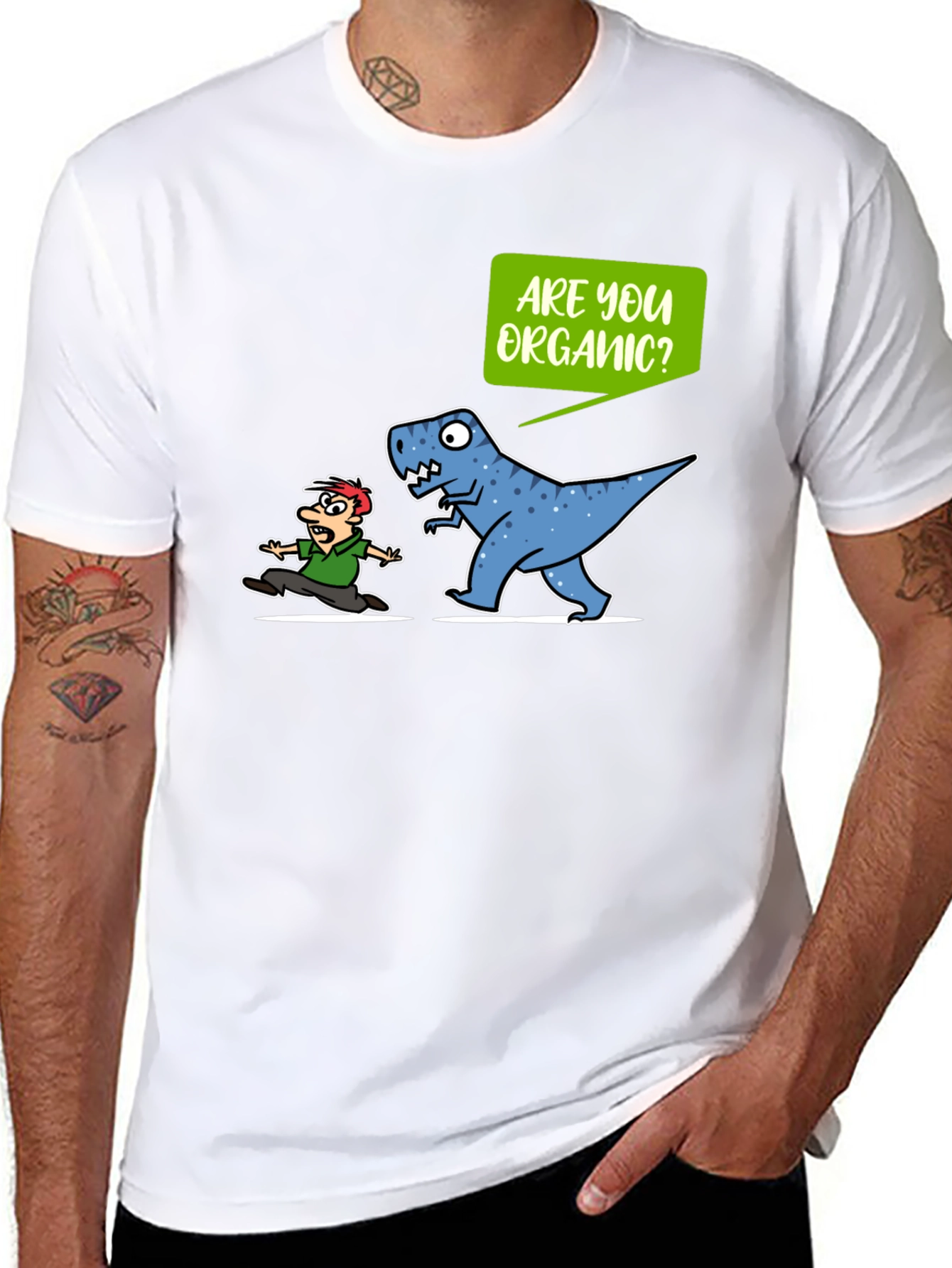 Funny Dinosaur Organic T-Shirt