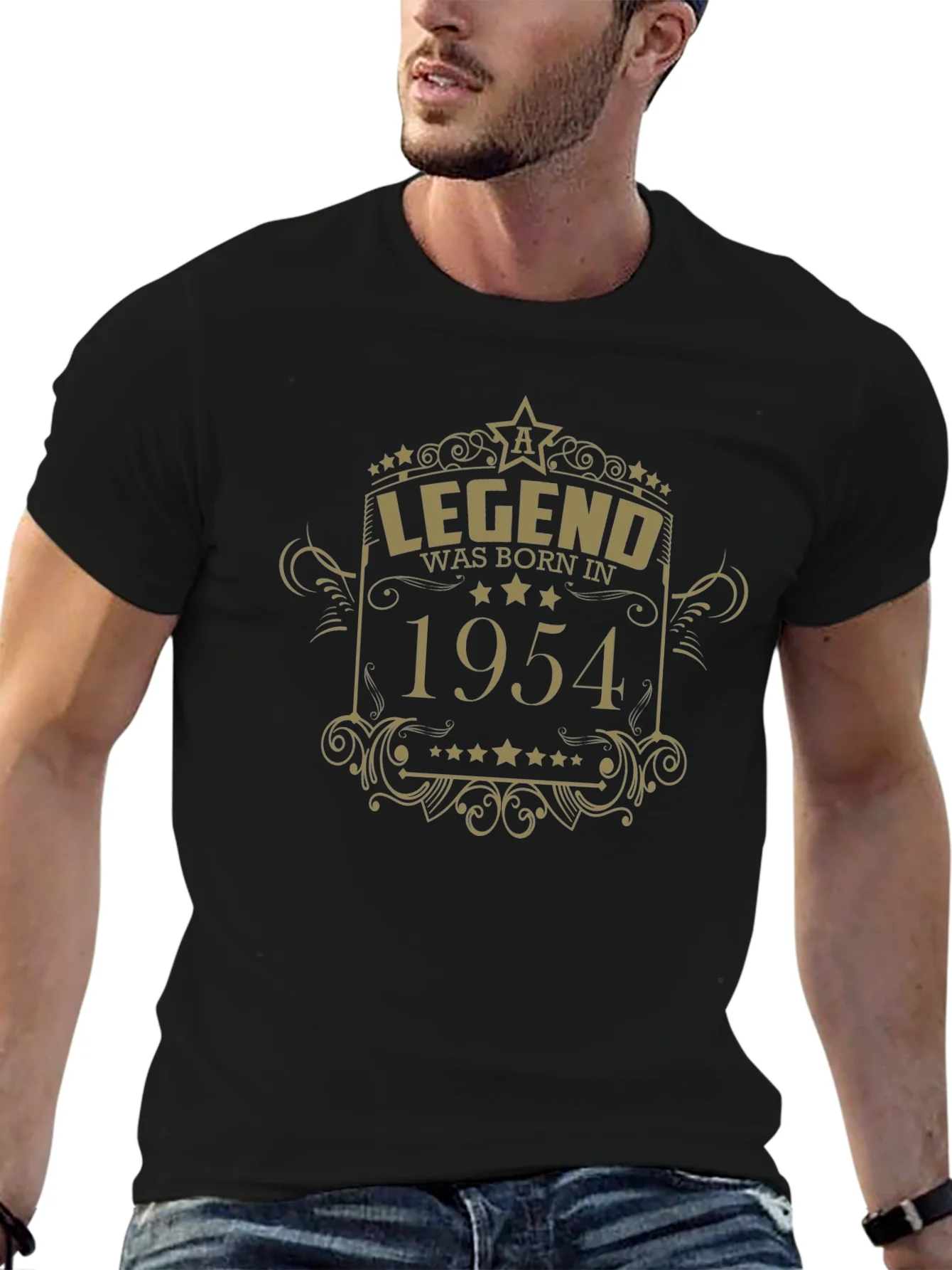 Legend Born in 1954 Black Graphic Tee