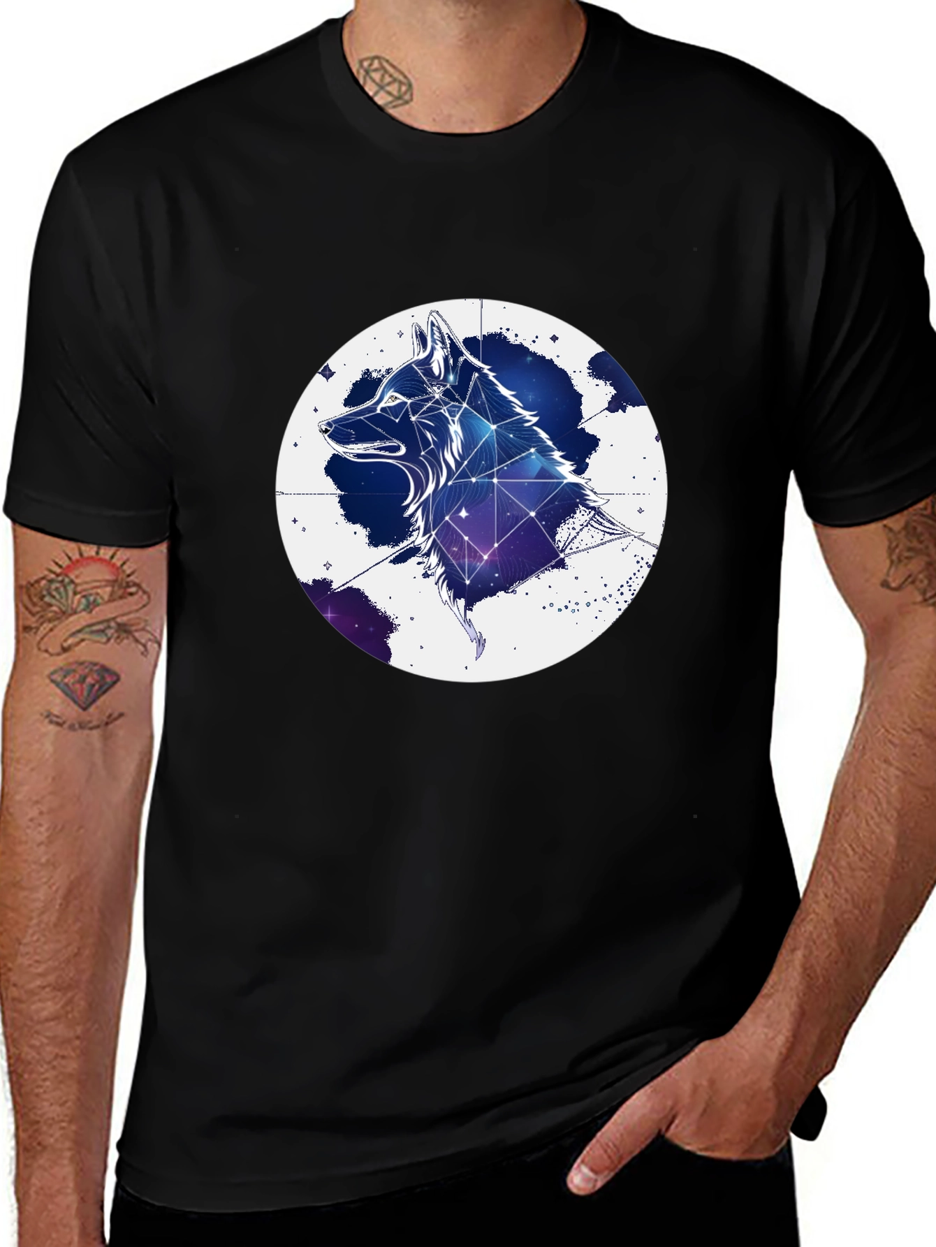 Cosmic Wolf T-Shirt - Mens Graphic Tee