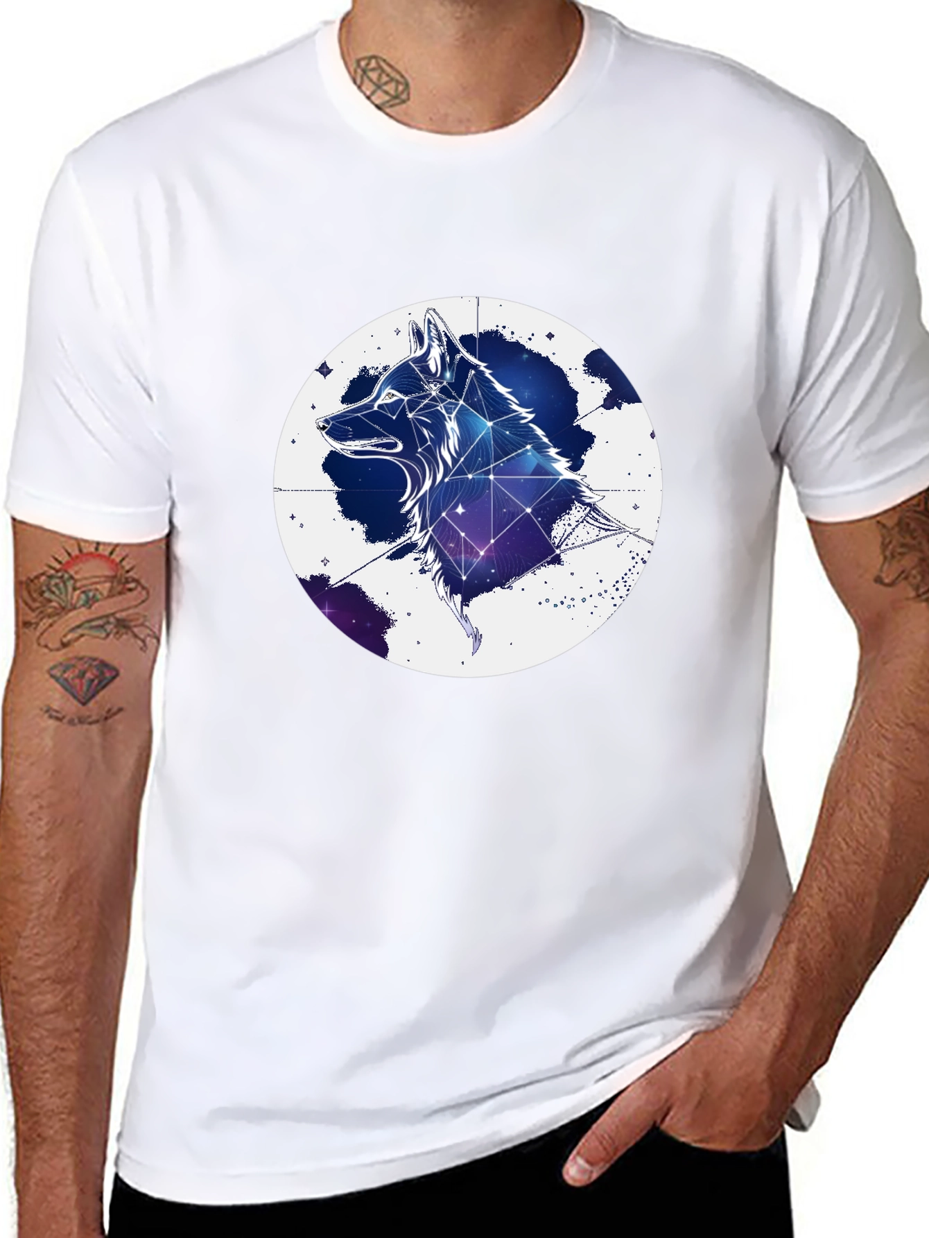 Cosmic Wolf T-Shirt - Mens Graphic Tee